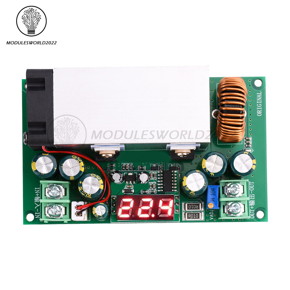 DC-DC 12~80V to 2.5~50V 20A Adjustable Buck Step-Down Module with Display 600W