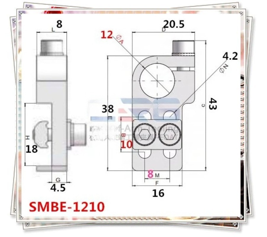 1PCS NEW FIT FOR SMBE-1210T T Yes with nut fixture cylinder connection fixation