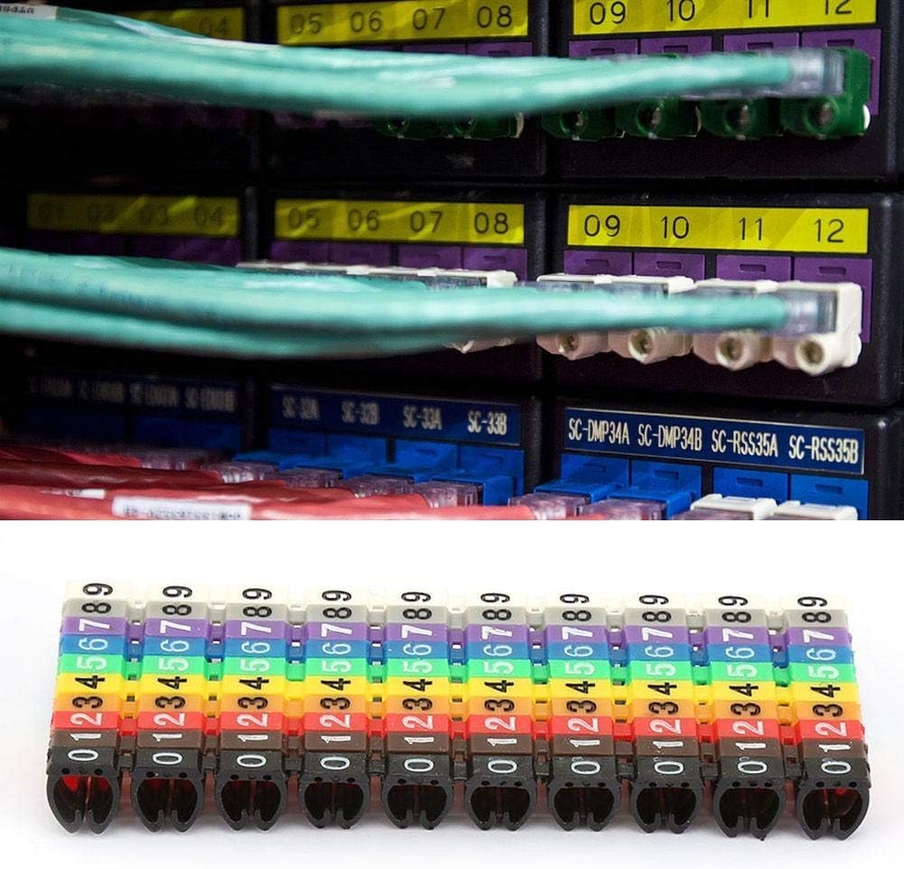 Multicolor Wire Markers – 100 PCS KCM-6MM Plastic Labels for Easy Identification