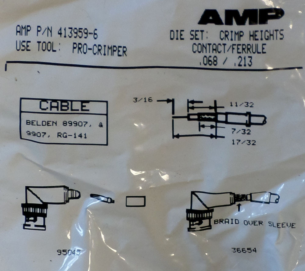 LOT of (45) Tyco Electronics AMP 4139596 Right Angle Coaxial Connector 413959-6