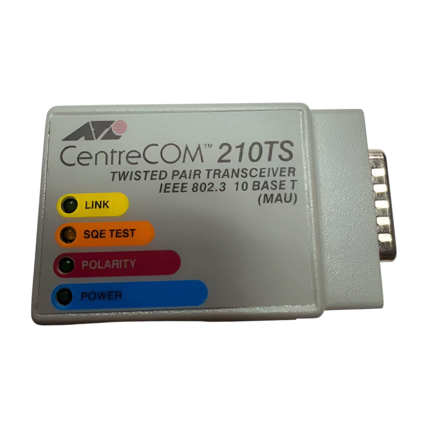 CentreCom Allied Telesyn 210TS Twisted Pair Transreceiver 12VDC, 300mA, AT-210TS