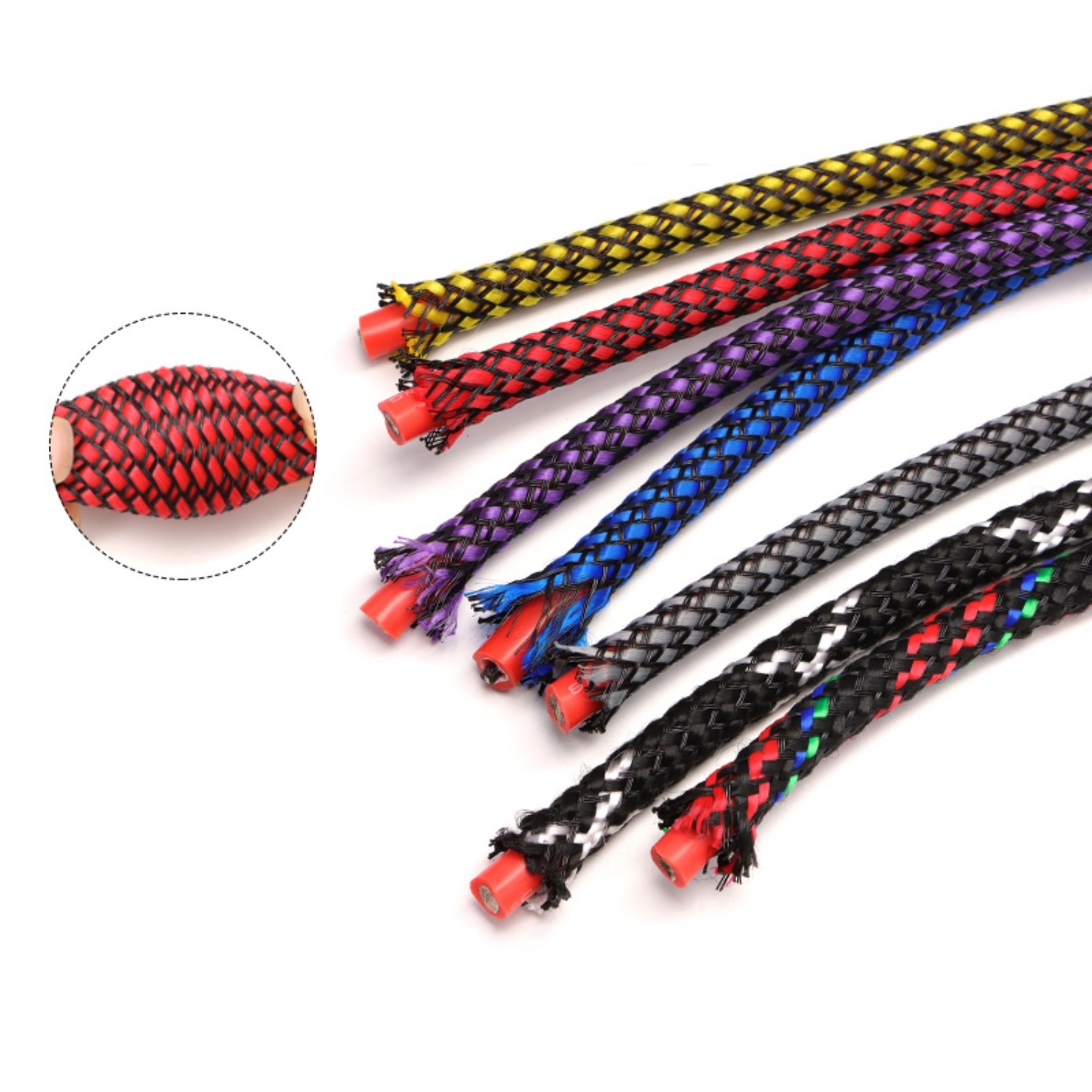 PP/PET Expandable Wire Cable Sleeving Sheathing Braided Loom Tubing Harnessing