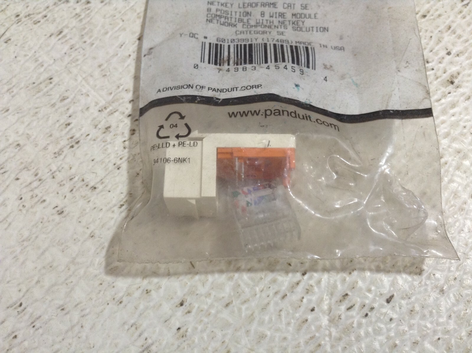 NetKey NK5E88MIW 8 Pos. 8 Wire Connector Cat 5E New