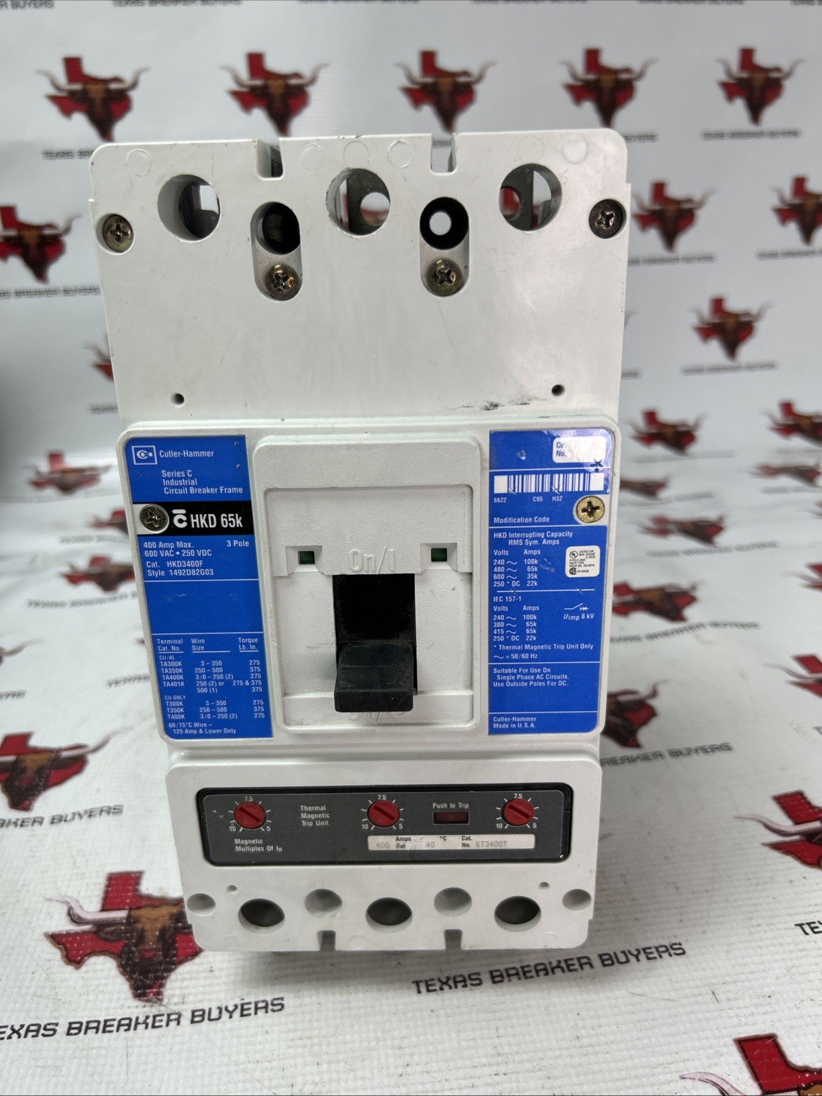 Cutler-Hammer Circuit Breaker HKD3400F KT3400T￼ Trip Unit