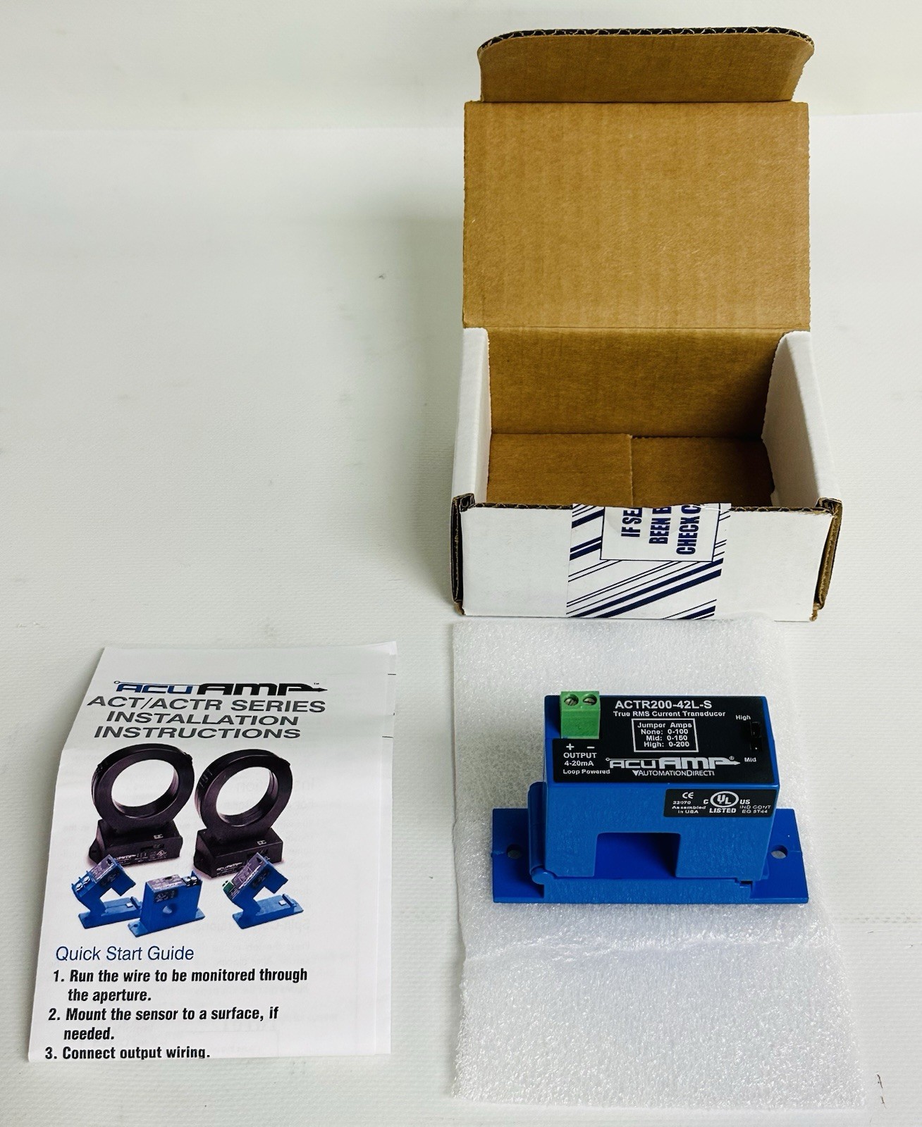 Automation Direct AcuAMP ACTR200-42L-S True RMS Current Transducer