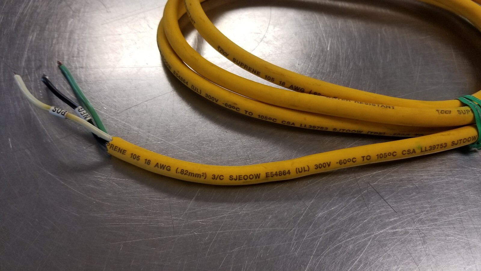 CCI SUPRENE CABLE 300V -60°C to 105°C CSA SJEOOW E54864