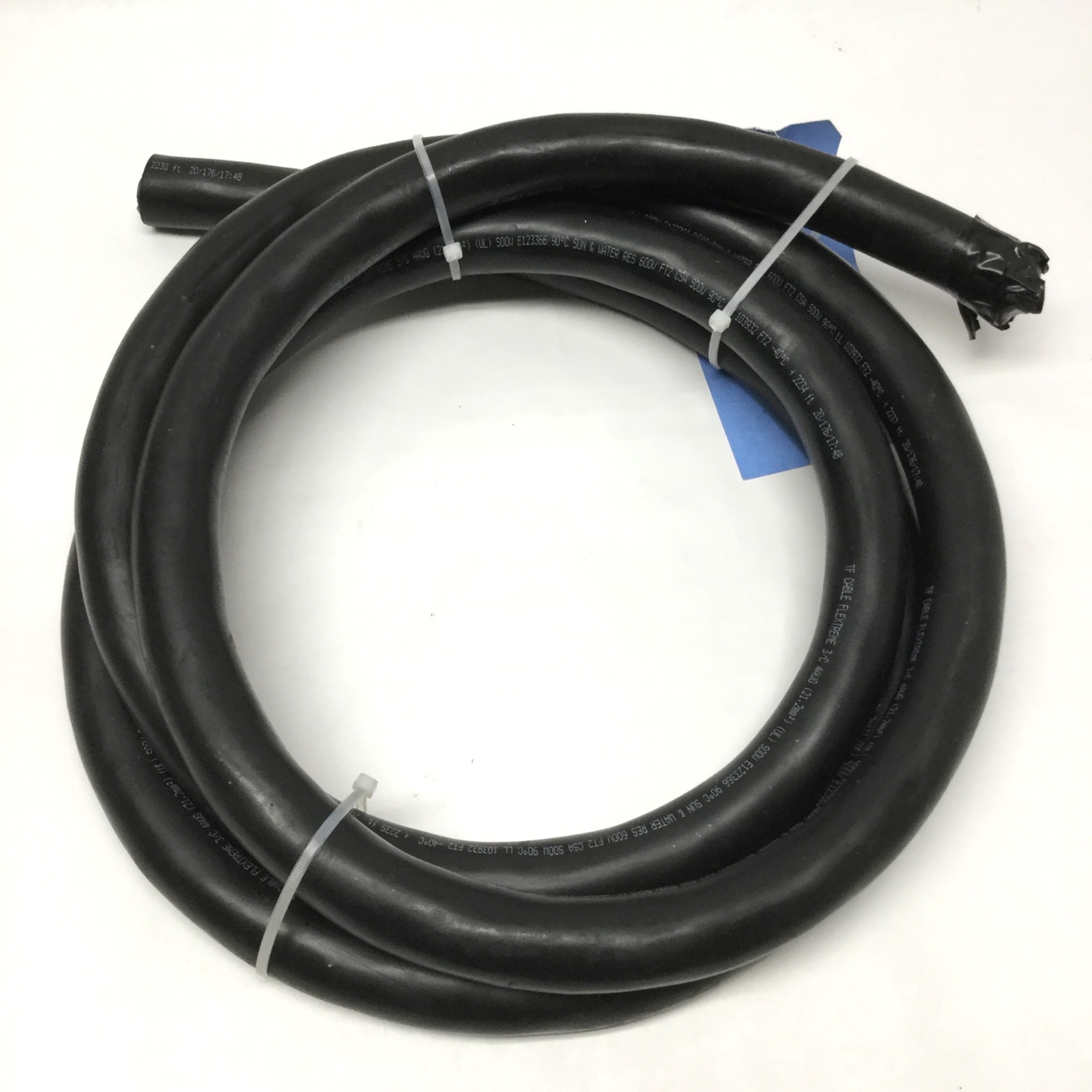 TF Cable Flextreme 4/3 Portable Service Cord SOOW 600V 4AWG x 3 Conductor, 10ft