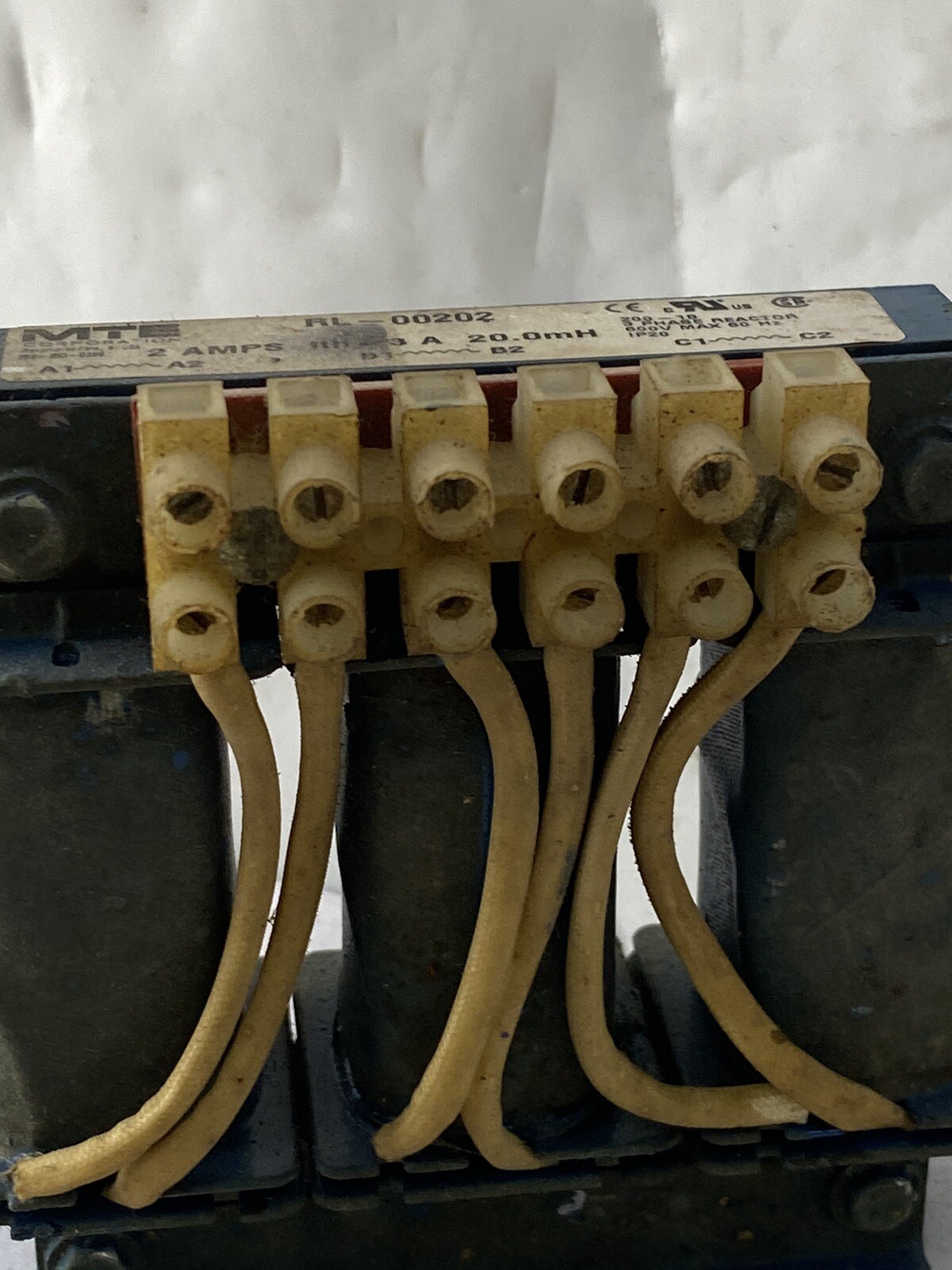 MTE RL-00202 Line Reactor 2A 20.0mH 3 Phase 600Vmax