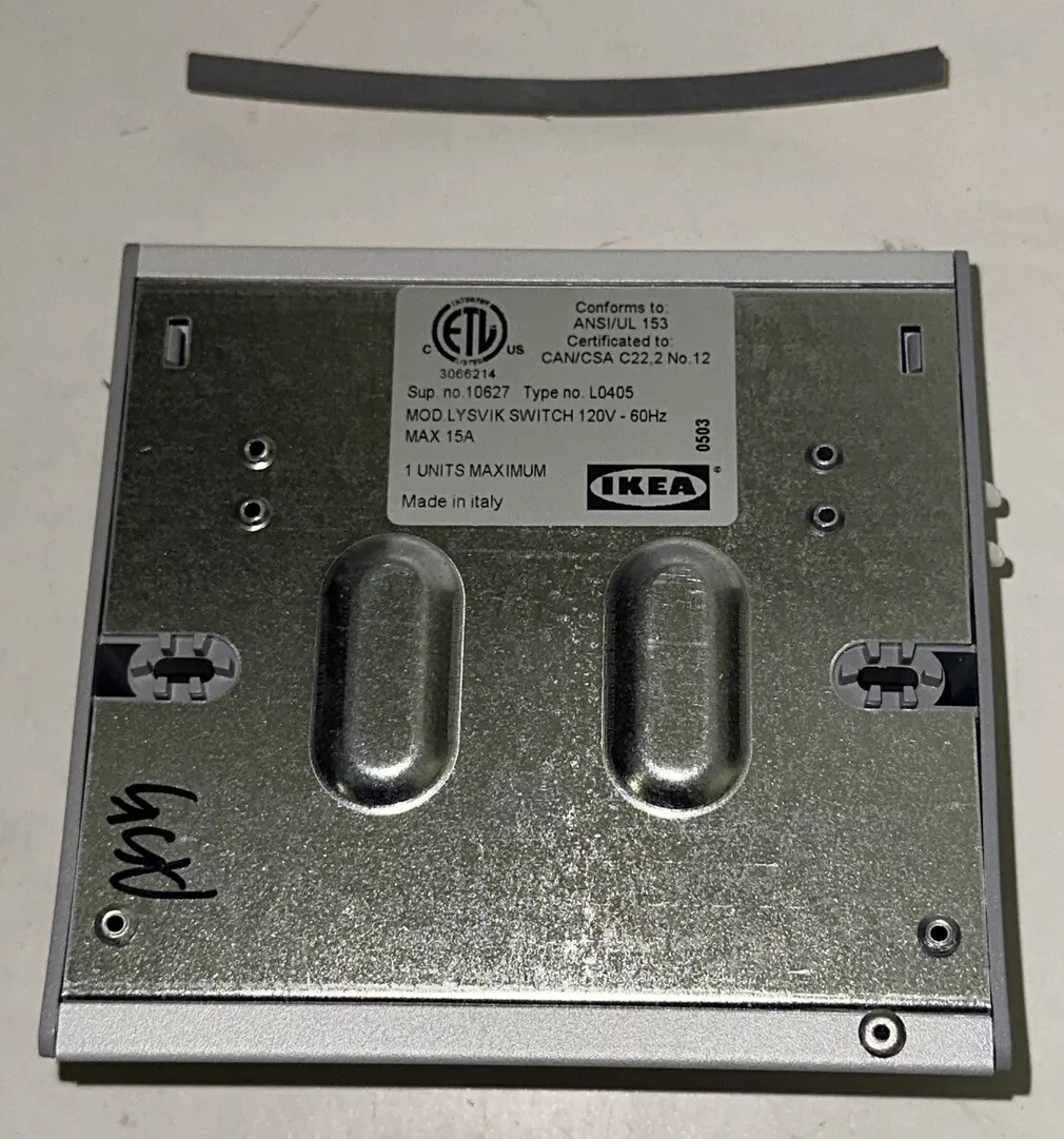 IKEA Lysvik Power Switch + Instruction Manual K M Hagberg Design Italy New