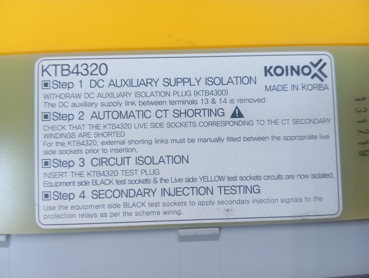 Koino / Test Terminal Block / KTB4320 / 600V, 20A