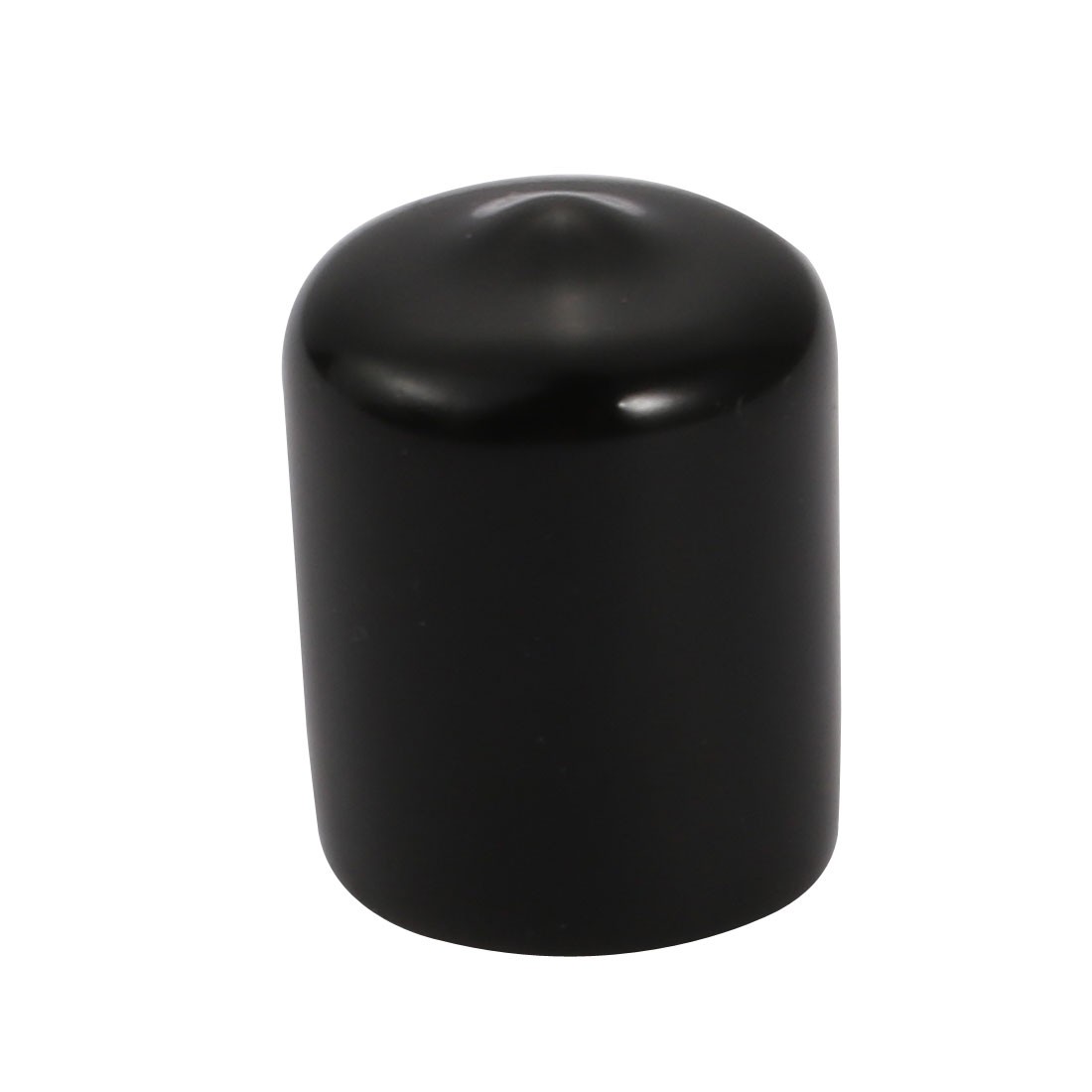 5Pcs 15mm Inner Dia PVC Flexible Vinyl End Cap Screw Protector Cover Black