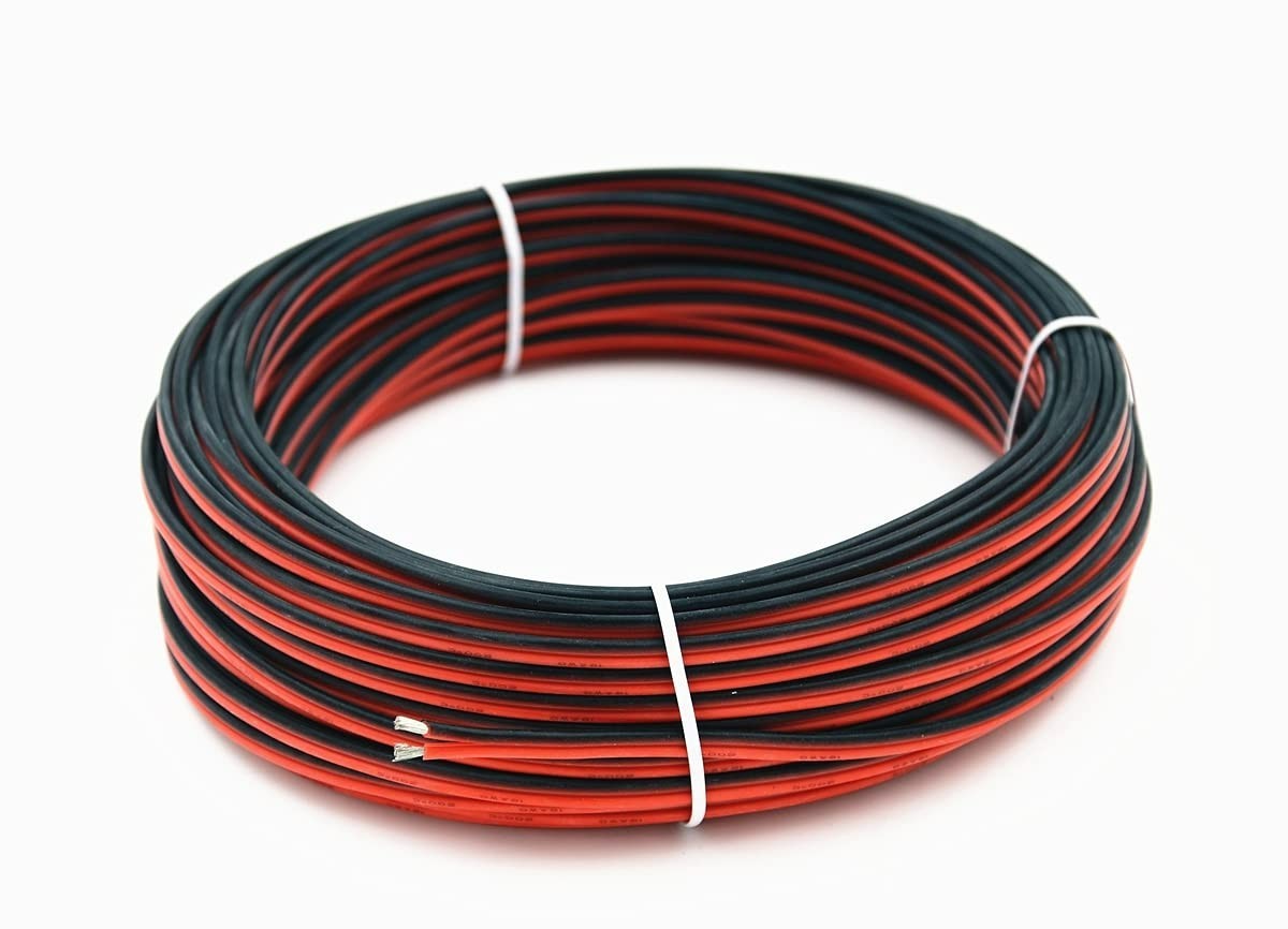 20 AWG 30 Feet Silicone Electrical Wire – Tinned Copper for RC & Electronics