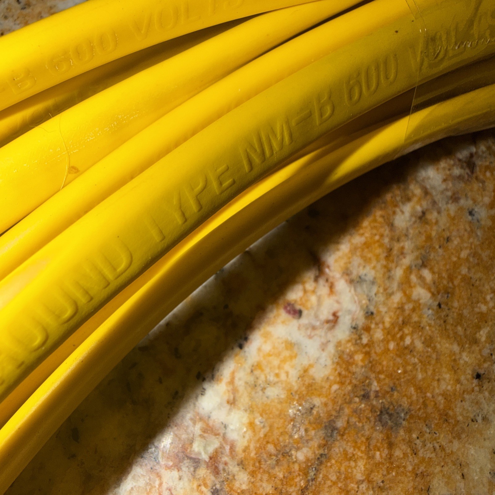 Yellow Romex Simpull Indoor Wire Copper Type NM-B Ground 50 Feet 600 Volt
