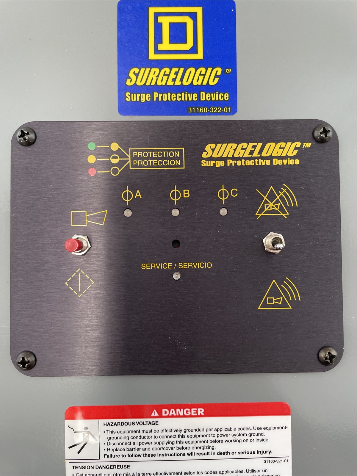 Square D SURGELOGIC TVS2XT12A Surge Protective Device