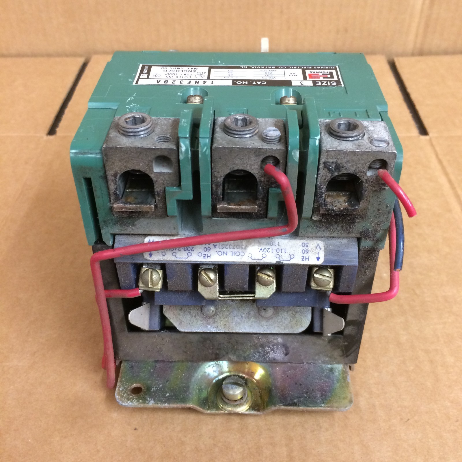 FURNAS 14HF32BA SIZE 3 STARTER / 200/230V COIL / 3PH / 25-50HP 90AMP Max