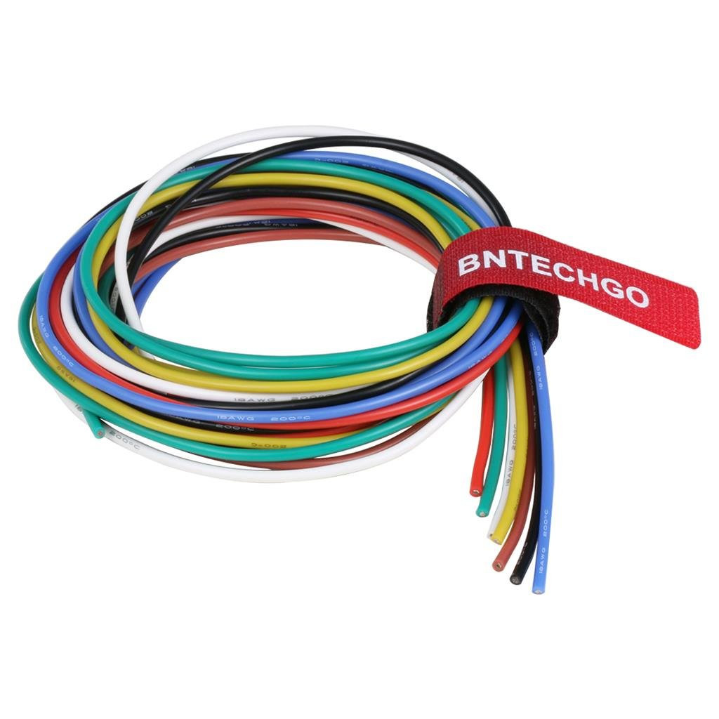 18 Gauge Silicone Wire Kit 7 Color Each 3 Ft Flexible 18 AWG Stranded Tinned Cop