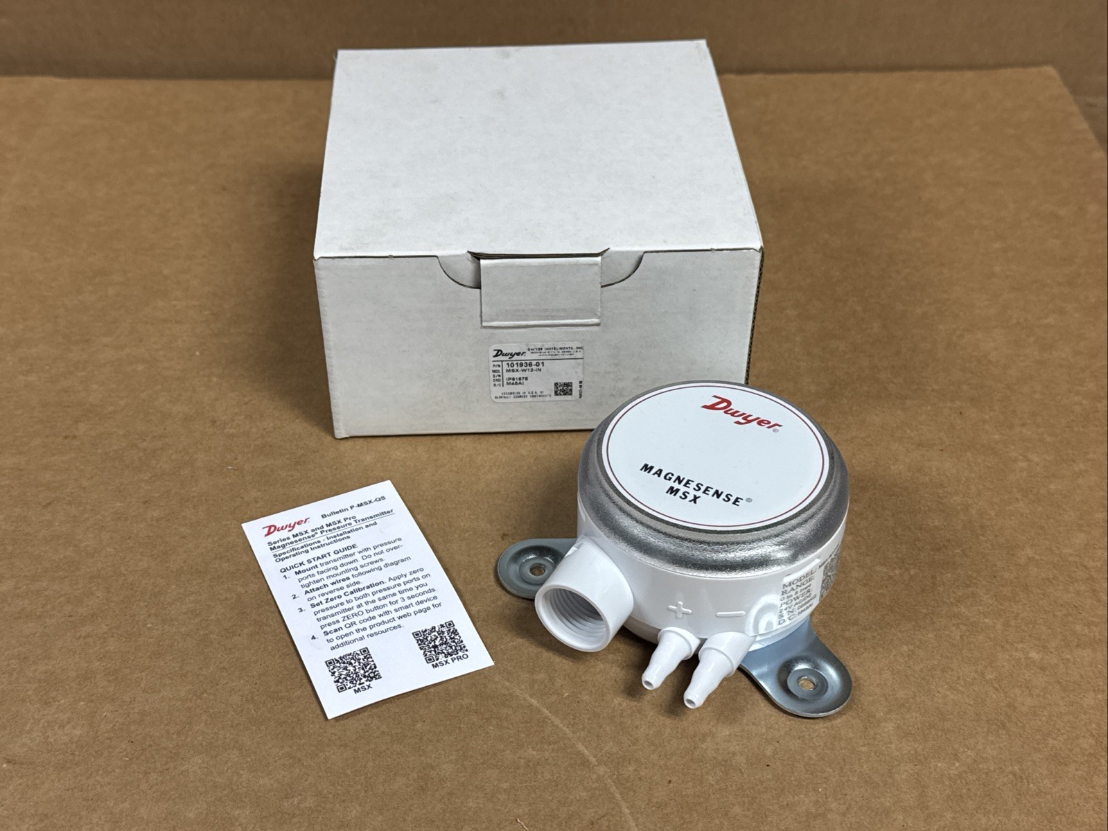 DWYER 101936-01 MSX-W12-IN Differential Pressure Transmitter 0-5” WC FAST SHIP