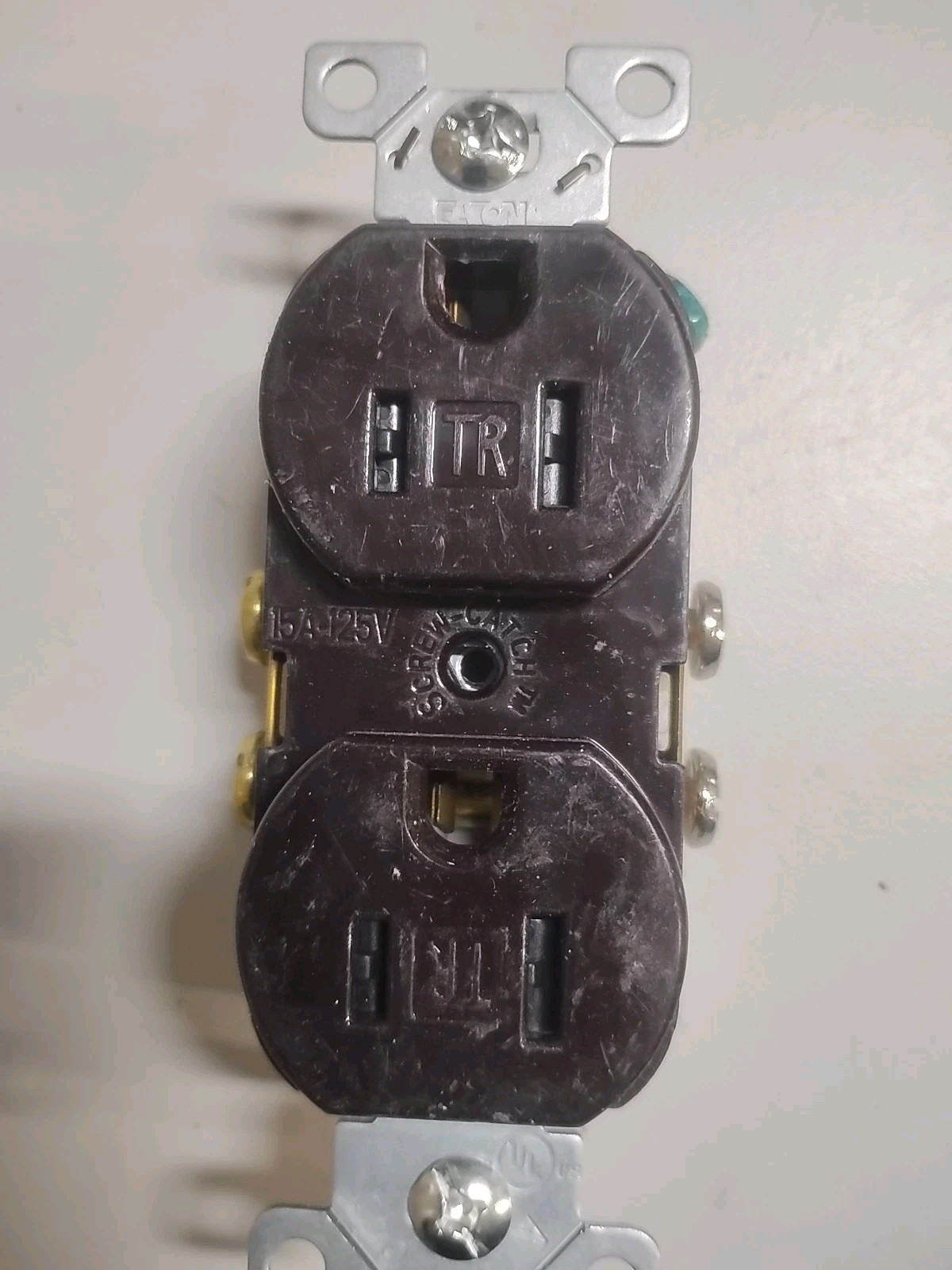 Eaton TRCR15B Commercial Grade Duplex Receptacle, 15A, Brown. New