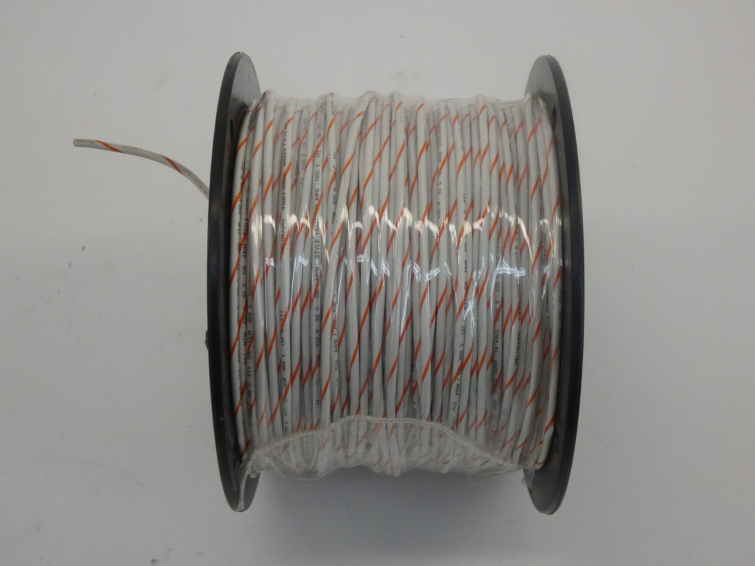 Allied Wire & Cable 15830440 Wire Reel, 500′, 600V, White/Orange, 18AWG – NEW…