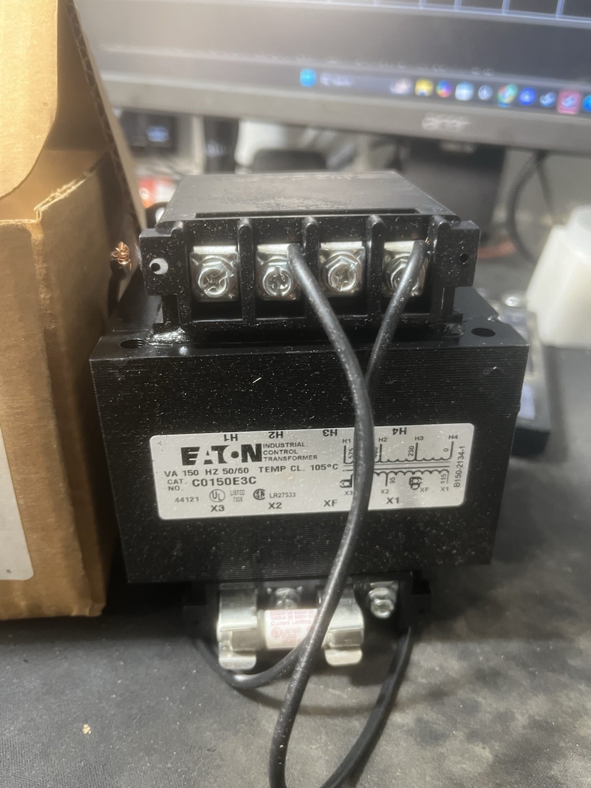 Eaton C0150E2A Industrial Control Transformer 230×460 Ser. 3- New in Box- Black