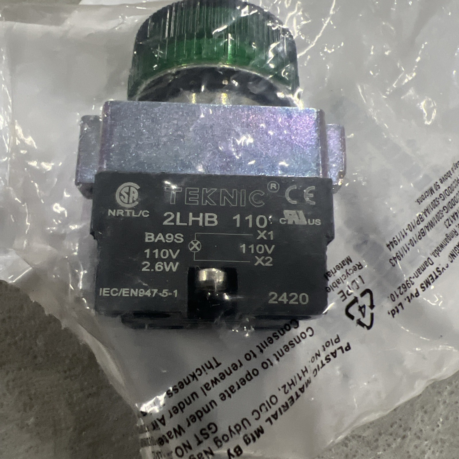 ALTECH CORP 2PLB3LB-110 / 2PLB3LB110 (NEW IN PACKAGE)