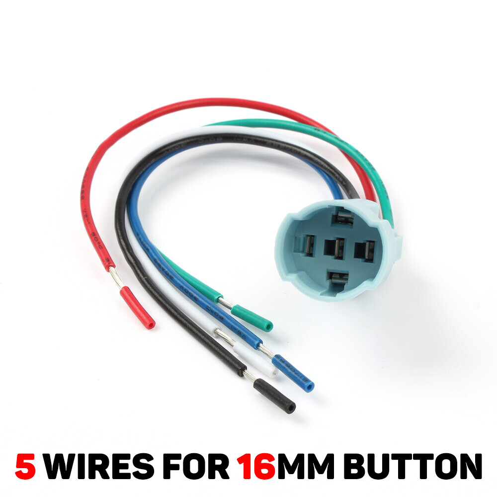 Cable Socket for 16mm 19mm 22mm Metal Push Button Switch Wiring 2-6 Wires