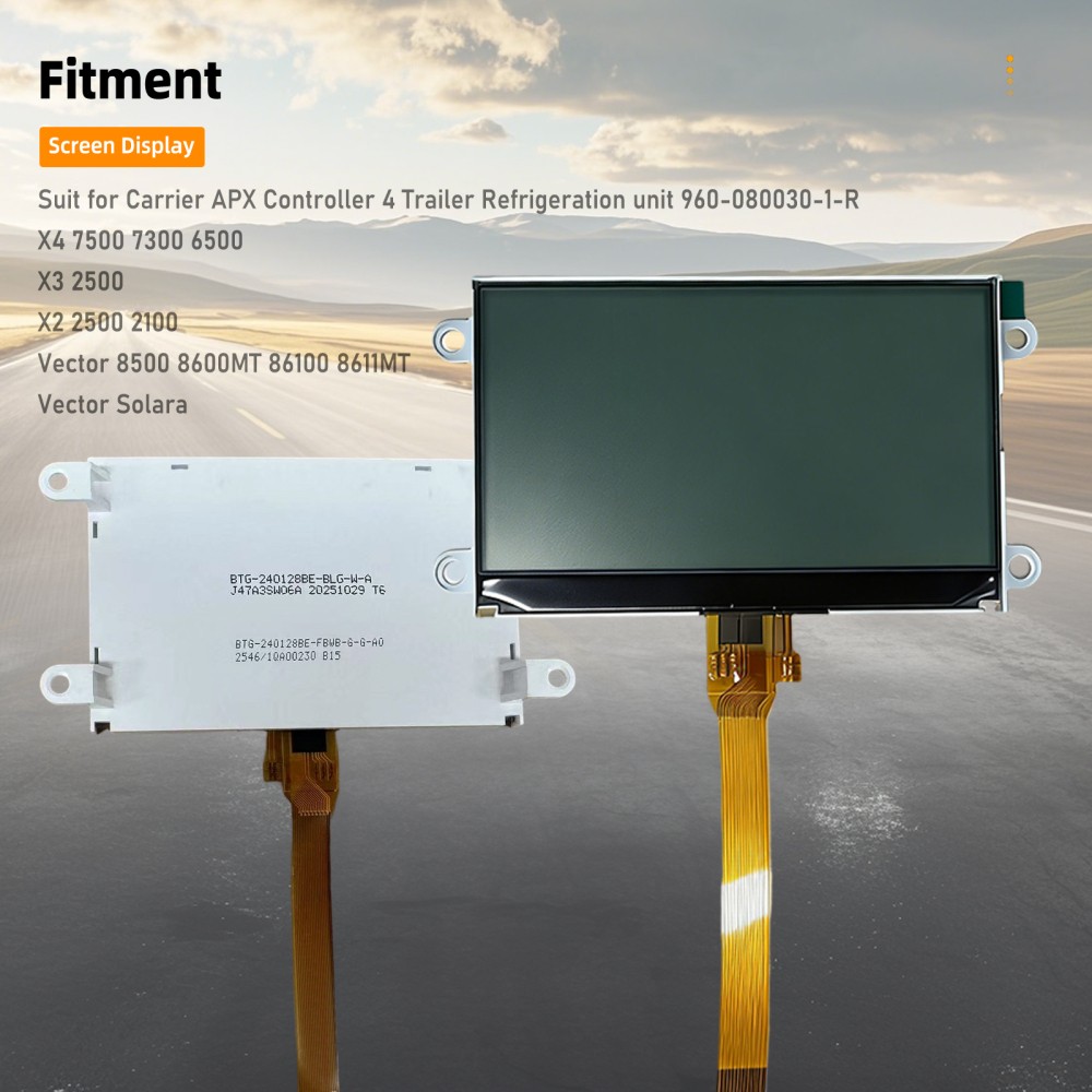 Display for Carrier Transicold X4 7500 7300 X3 2500 Vector 8500 8600 APX Module