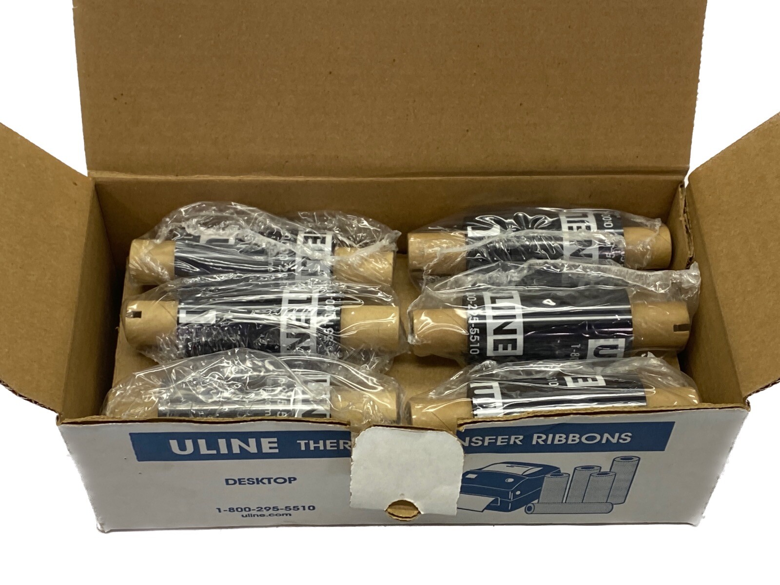 NIB LOT of 12 Uline 2.52” x 244’ Resin Thermal Transfer Ribbons S-19648