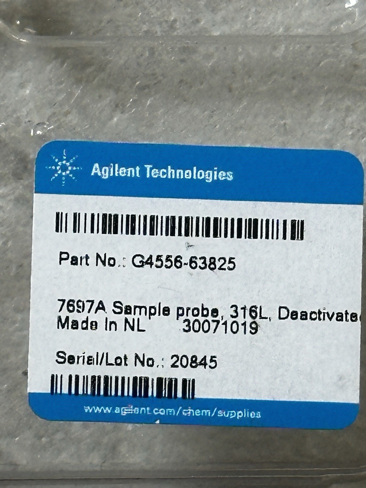 7697A Sample probe, 316L, Deactivated Part No.: G4556-63825
