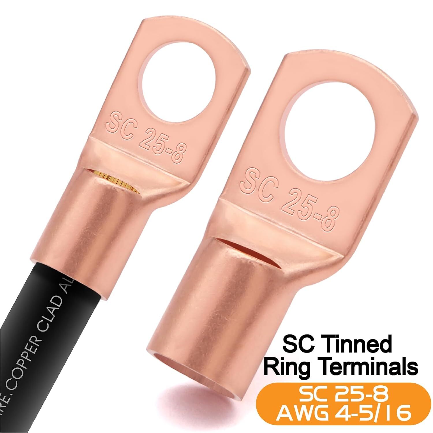4 Gauge Wire (25ft Each- Black/Red) Copper With 100A ANL Fuse Holder, [MIXED]