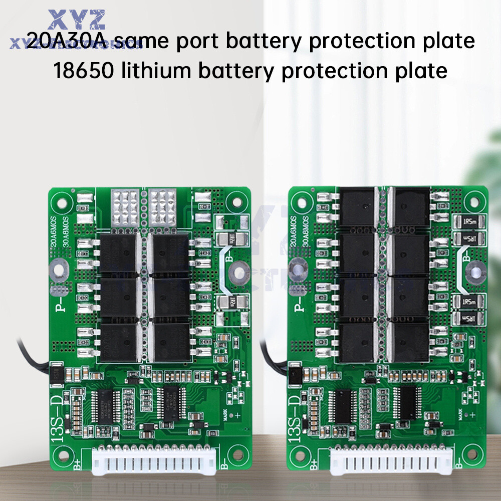 13S 48V 20A 30A Same Port Battery Protection Board for 18650 Li-ion Battery