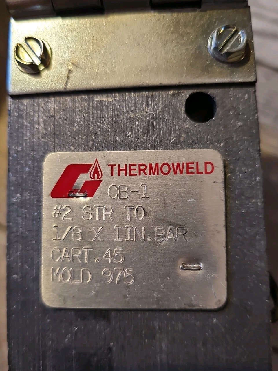 Thermoweld CB-1 Mold #2 STR To 1/8x1in Bar Exothermic Weld Tool
