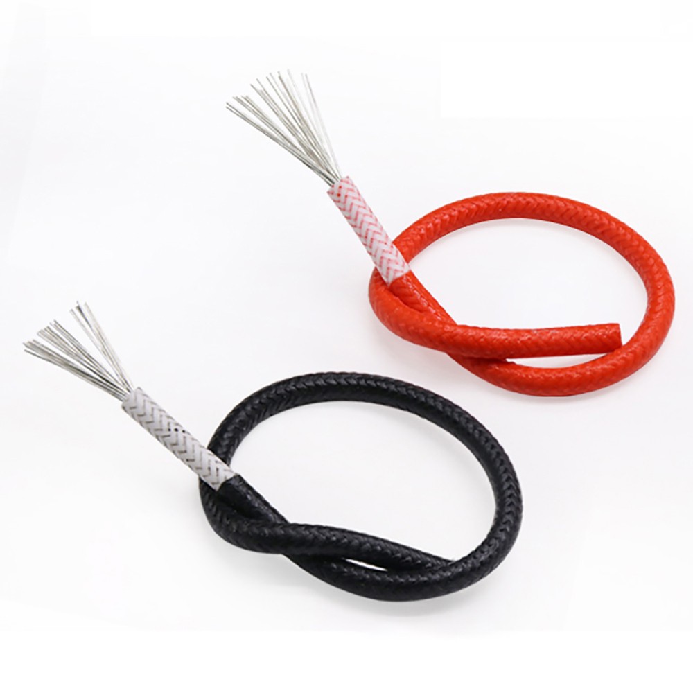 High Temperature Silicone Wire And Cable Tinned Copper Wire Glass Fiber Braided