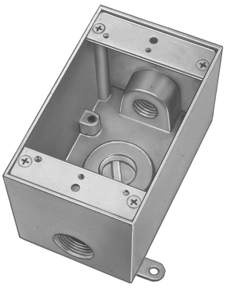 Red Dot IH3-2-LM, (3) 3/4″ Hub, 1-Gang, Universal, Weatherproof Device Box, 1 pc