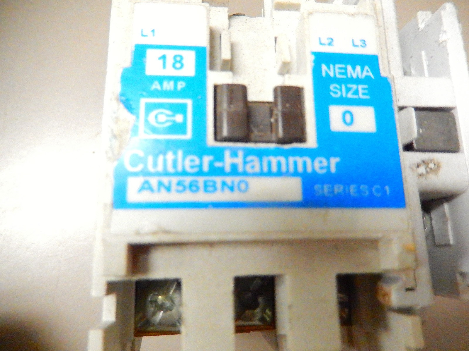 Cutler Hammer AN56BNO Starter Series C1 Size 0 18A