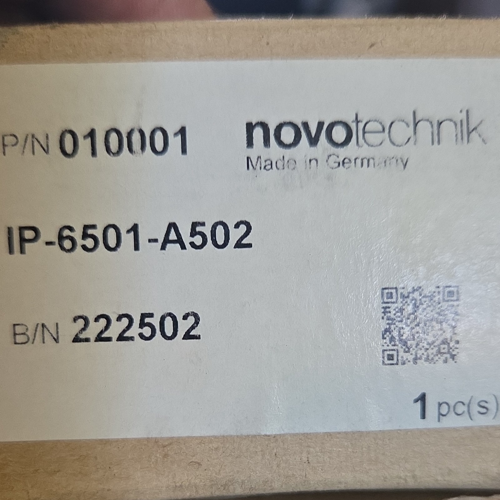 Novotechnik IP-6501-A502 Industrial Sensor, MPN 010001