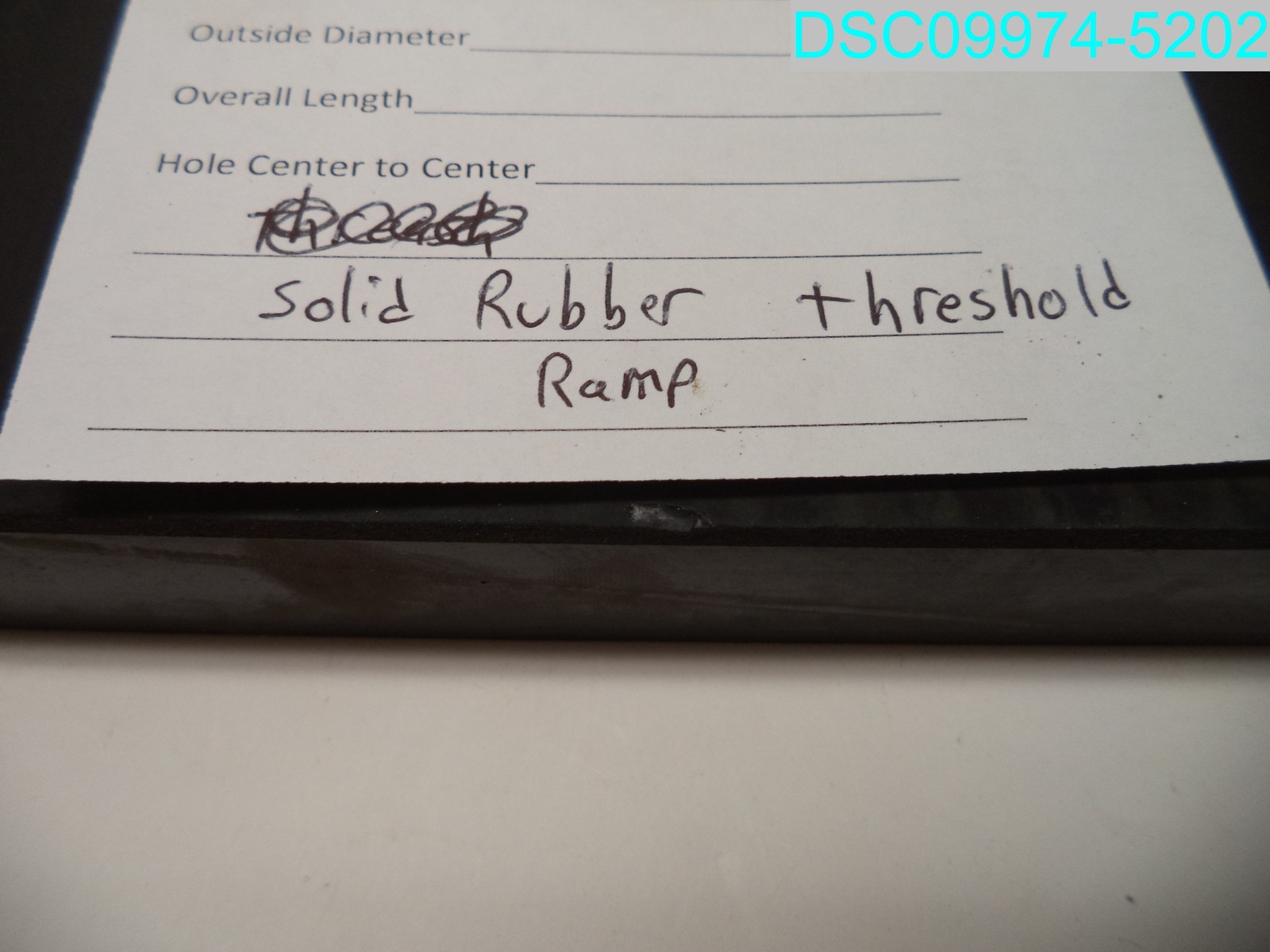 8″L Vevor Solid Rubber Threshold Ramp 35-1/2″ W X 1-1/4″ THK