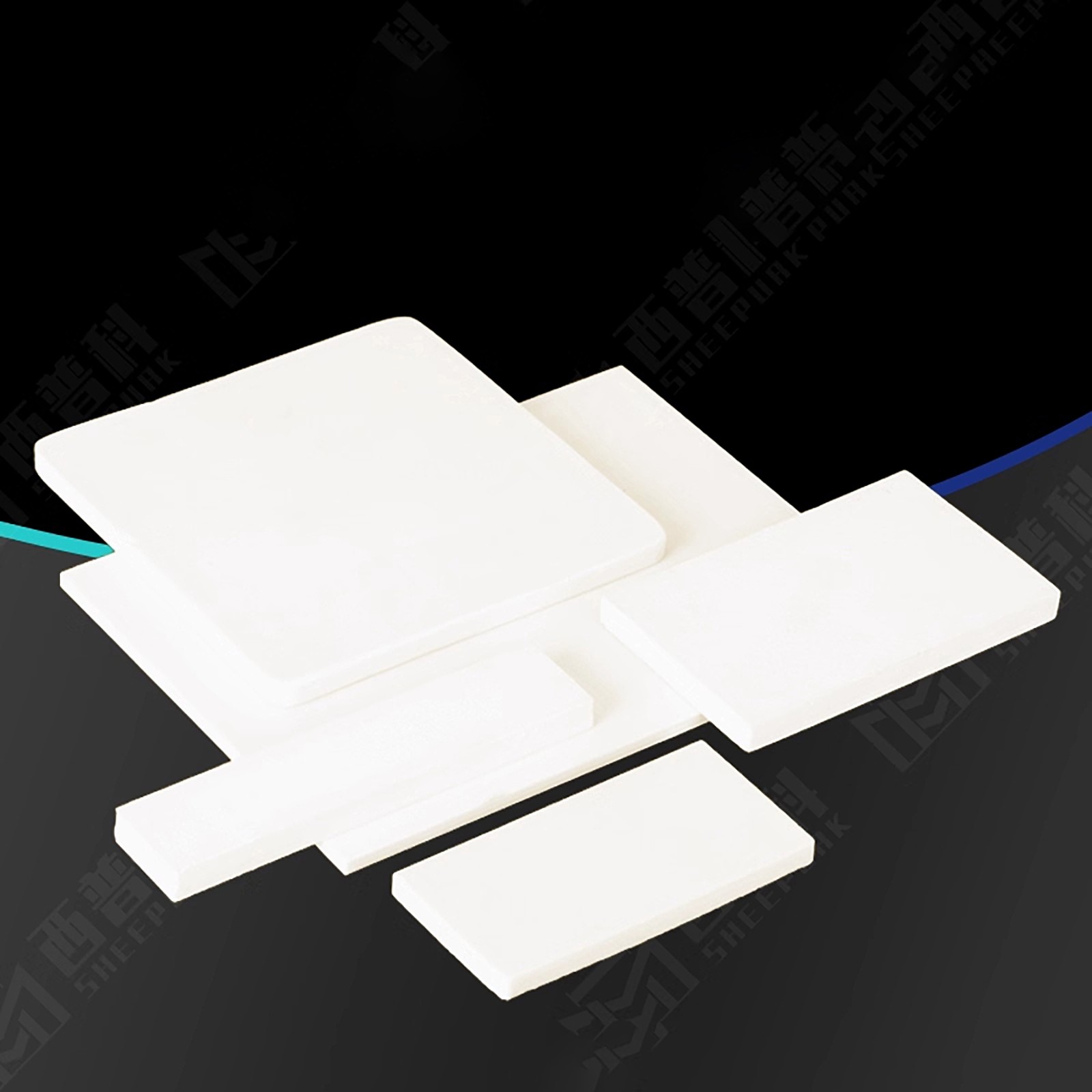 99% Alumin Aluminum Oxide Ceramic Square Plate Sheet High Temperature Resistance