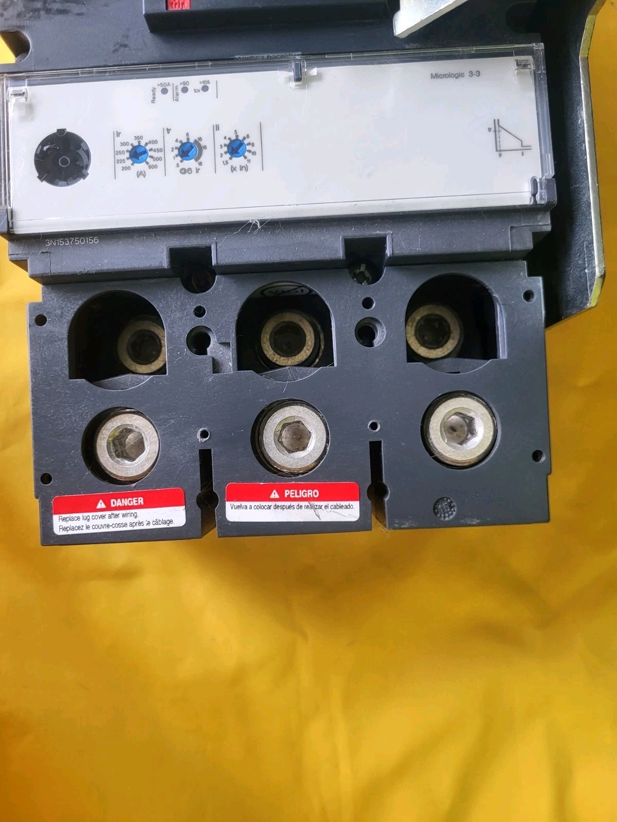 Square D, LJ600, LJL36600U31X, 600A, 3-Pole, Powerpact Circuit Breaker. Used.