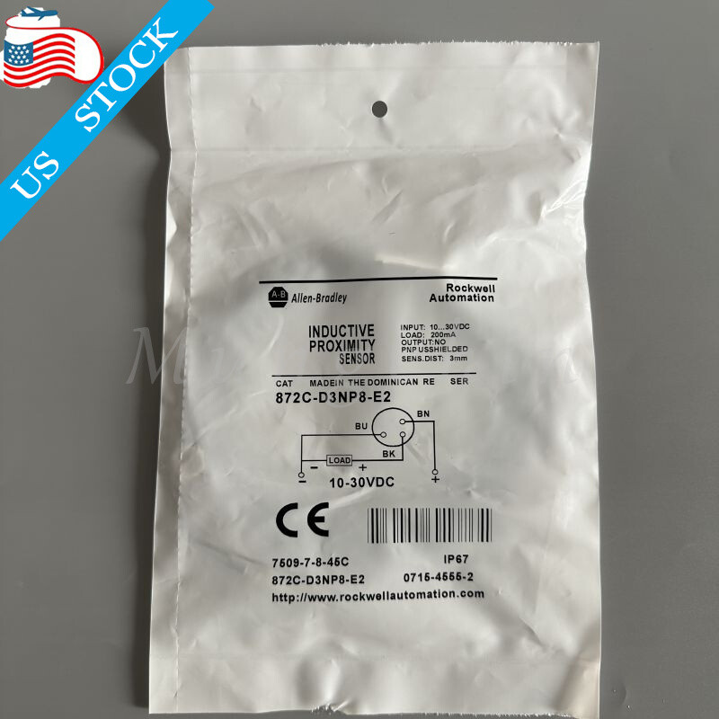 New In Bag Inductive Proximity Sensor For Allen-Bradley 872C-D3NP8-E2 10-30VDC