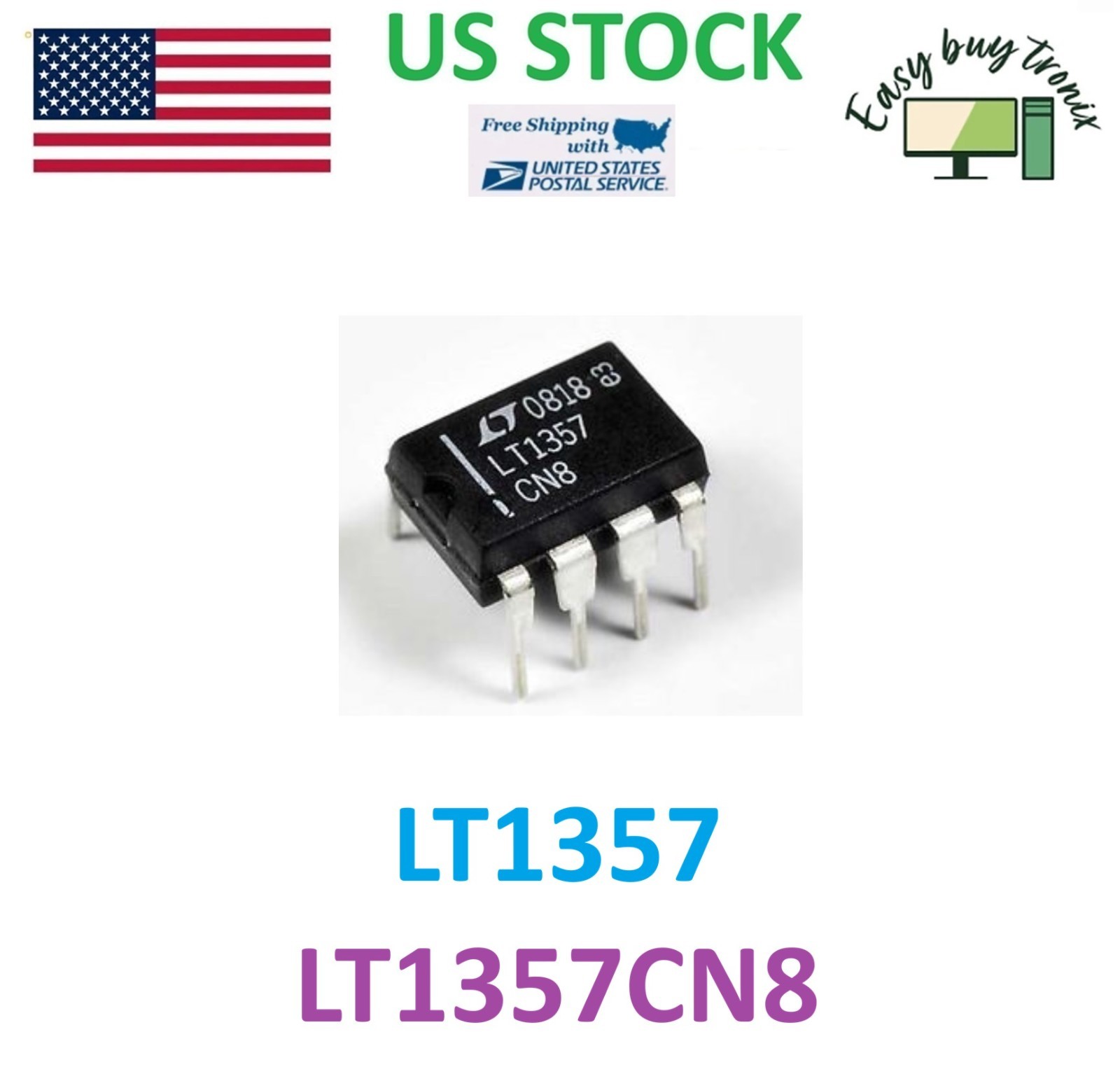 10pcs LT LT1357CN8 LT1357 LT1357C DIP-8 25MHz 600V/us Op Amp RH