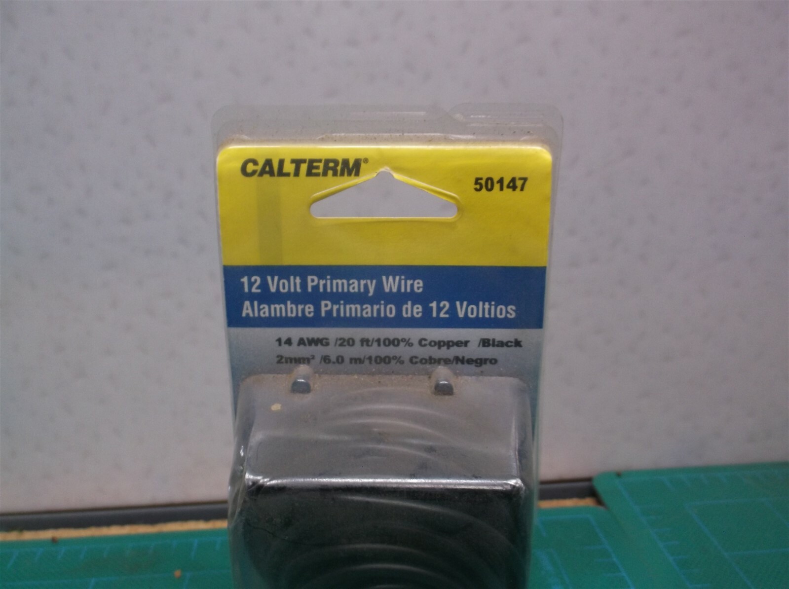 Calterm 50147 Electrical Primary Wire, 20 ft., 14 AWG, Black