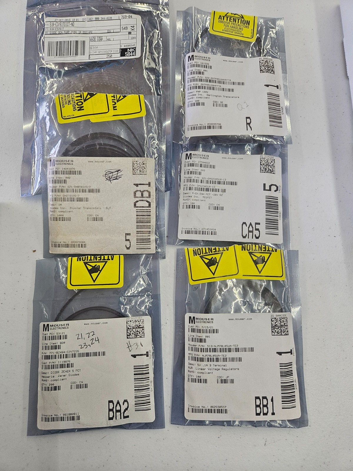 Large Mixed Electronic Components Surplus Lot – New Old Stock