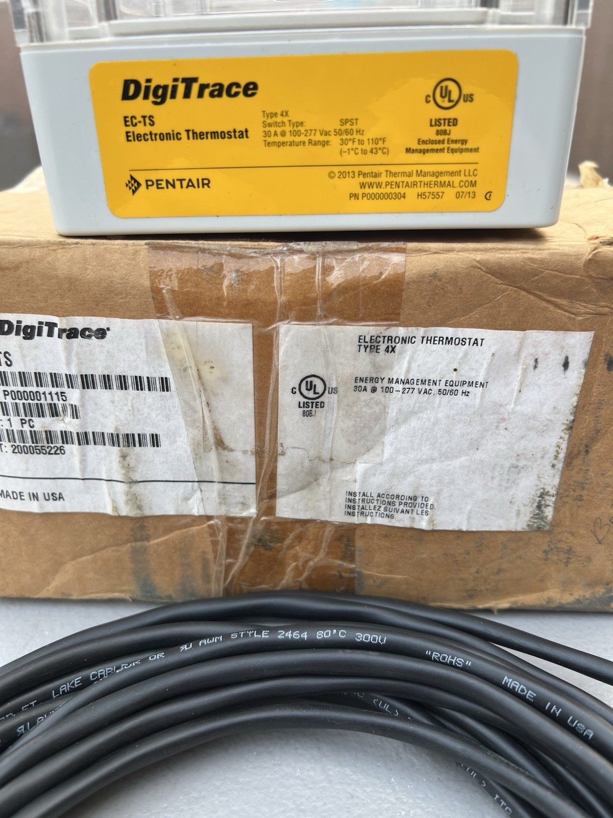 Pentair DigiTrace EC-TS Electronic Thermostat 30A @ 100-277 Vac 50/60 Hz