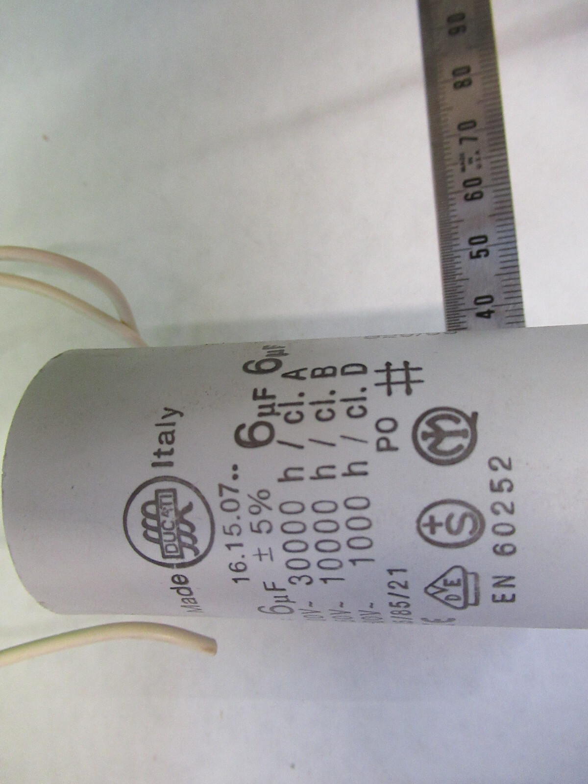 HIGH END CAPACITOR ITALY 6mf 400V 500V ELECTRIC COMPONENT AS PICTURED S1-B-50