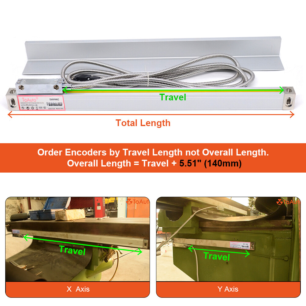 DRO 2 Axis / 3 Axis Digital Readout Display 5 Micron Linear Scale 100mm-1000mm