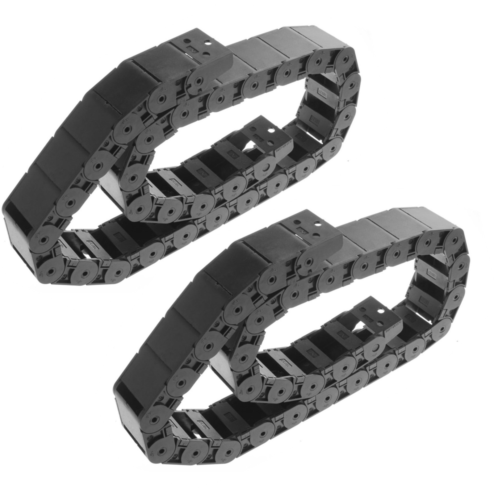 2× R38 18mm x 37mm 1 Meter Plastic Semi Closed Cable Long Drag Chain Carrier