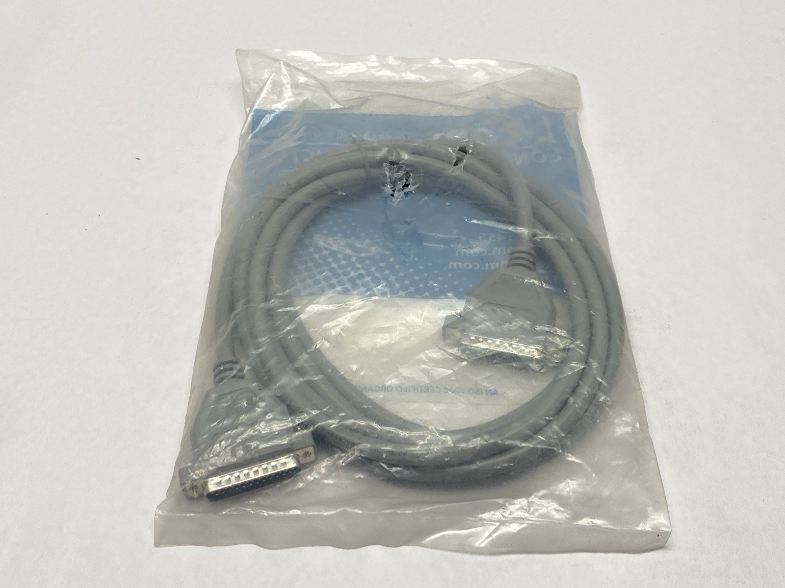 L-Com CSM25MM-10 Economy Molded D-Sub Cable, DB25 Male / Male, 10.0 ft