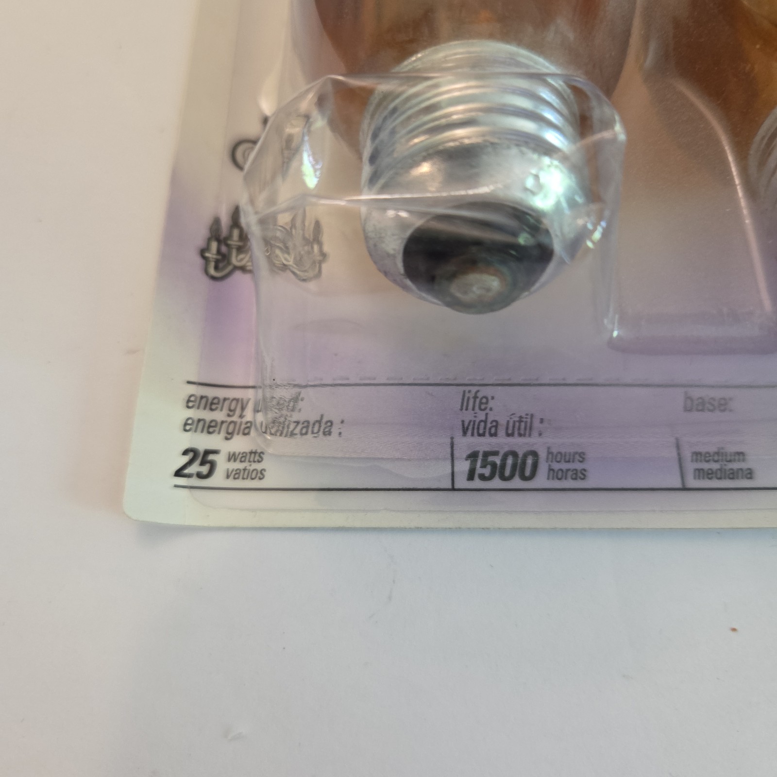 GE 25W Amber Decorative Flame Shape Bulbs Medium Base Lot of 4~ New Old Stock
