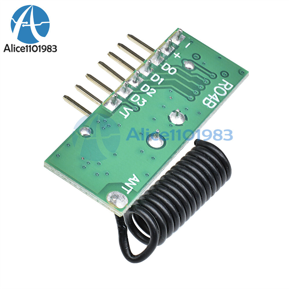315/433MHz RF Module Receiver Remote Control 4 Channel Learning Decoder Board